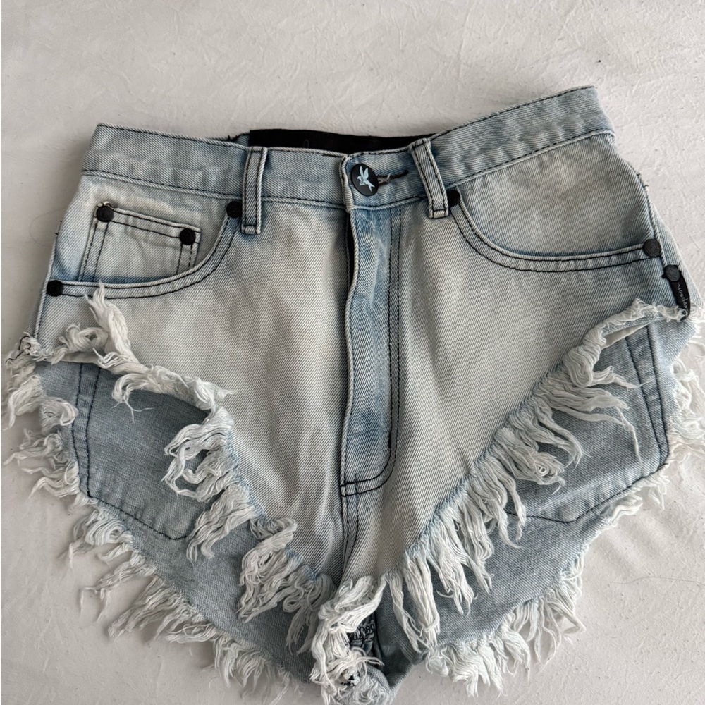 One Teaspoon Blue Denim Women's Shorts - Size 26W